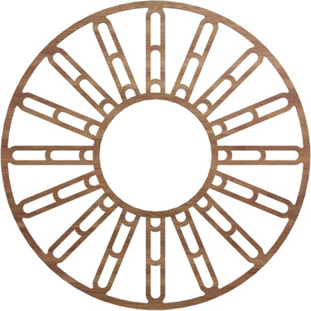 Ekena Millwork Hale Wood Fretwork Pierced Ceiling Medallion, Walnut, 38"OD x 13 3/4"ID x 3/8"T CMWP38X38X0375HHWA